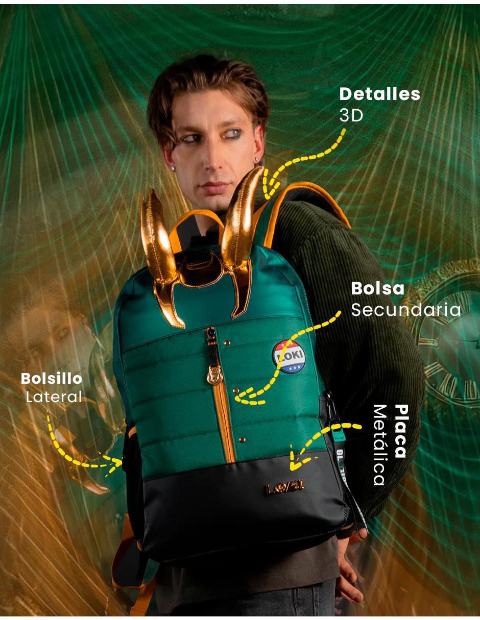 Mochila casual Loki Marvel unisex 8