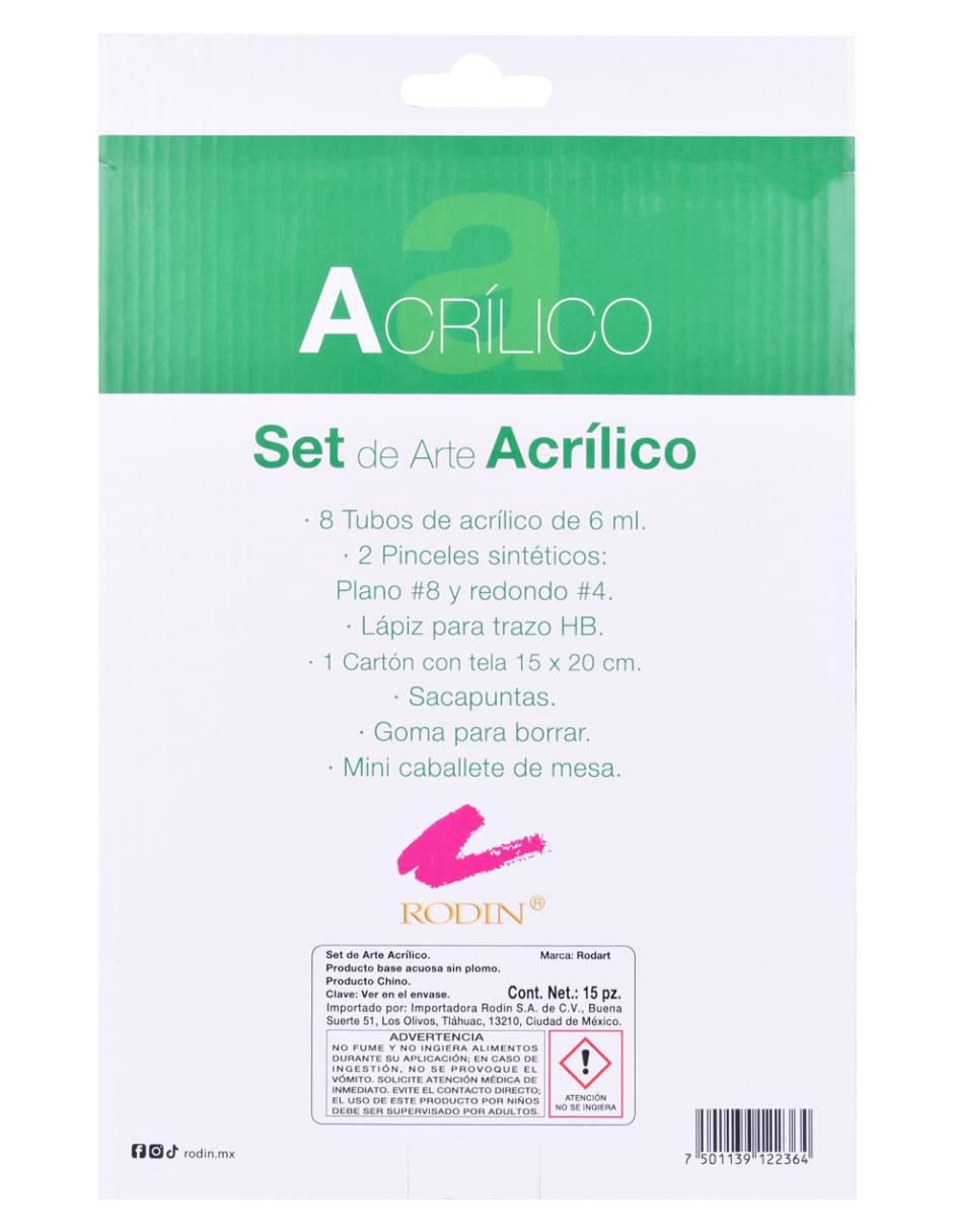 Set Pintura acrílica Profesional 15 piezas 4