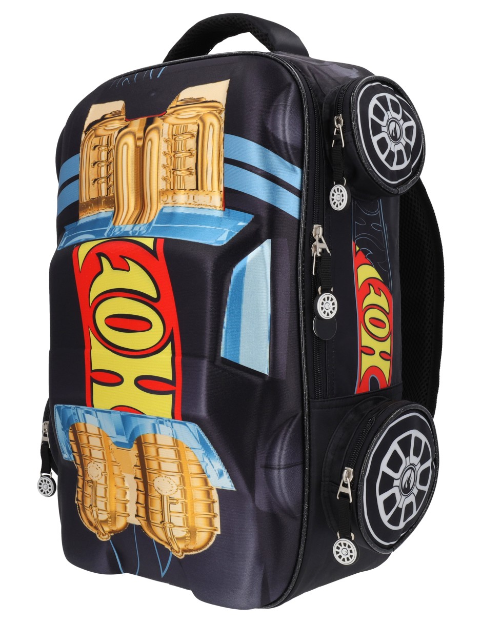 Mochila escolar Hot Wheels HWS013 para niño 8