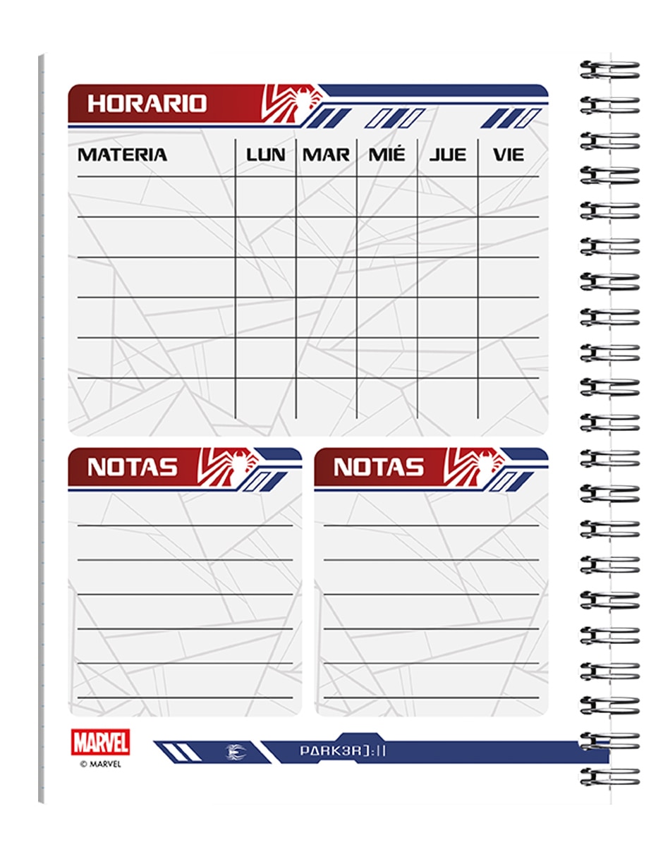 Cuaderno Spider-Man cuadro grande 2