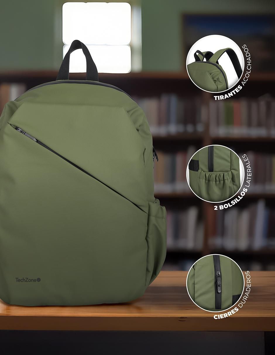 "set mochila/mochila" con portalaptop no aplica techzone colors no "para" unisex