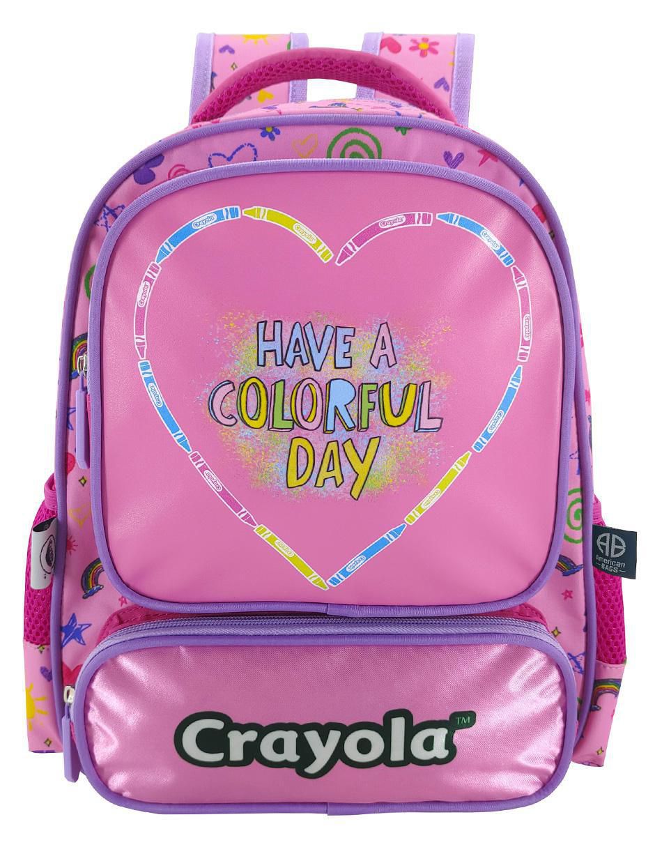 Mochila escolar Crayola Heart Colorful para niña