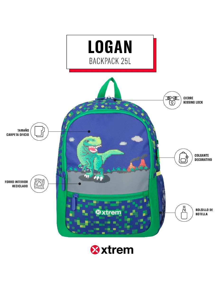 Mochila escolar estudiantes Logan 5xt unisex 3