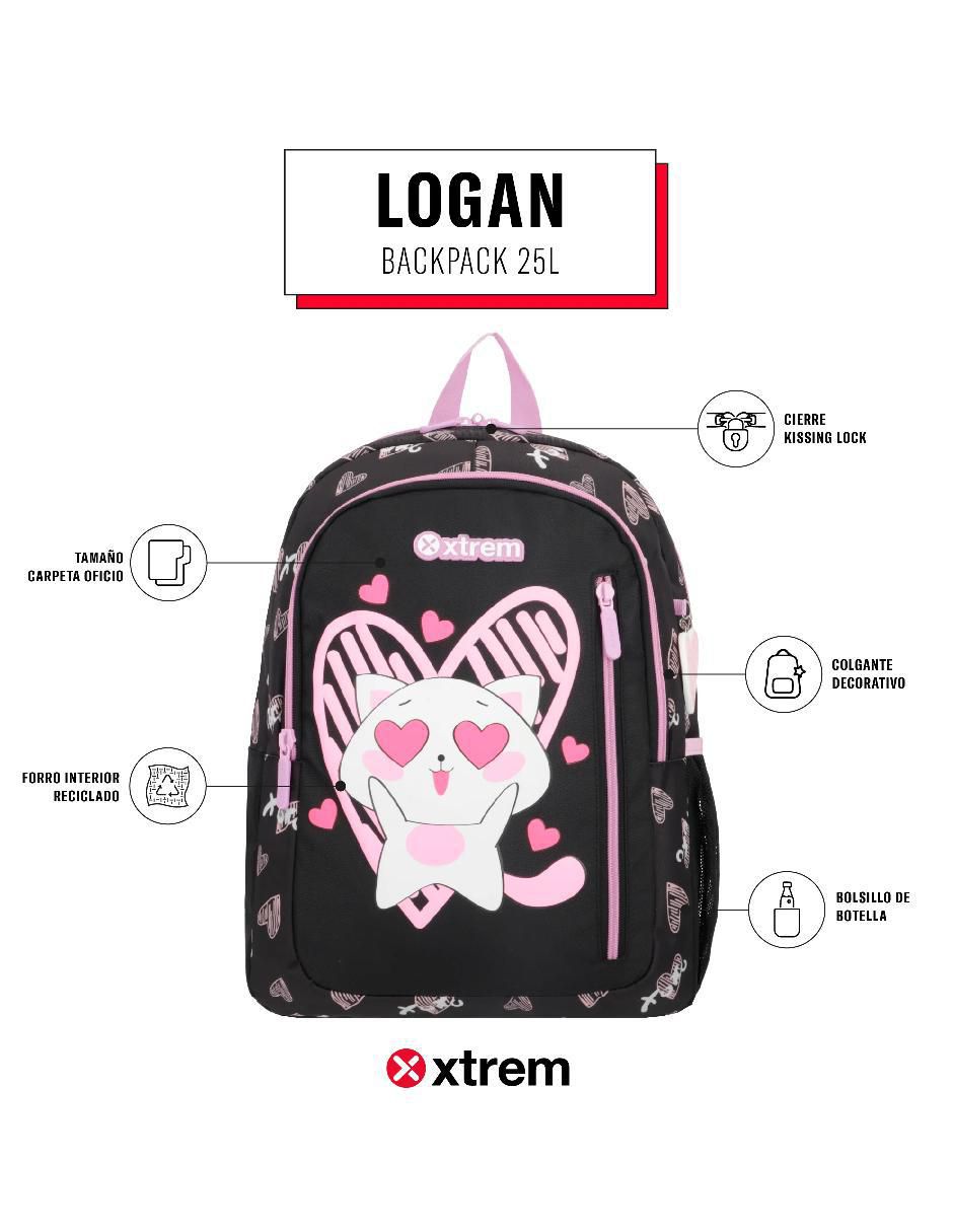 Mochila escolar estudiantes Logan 5xt unisex 3