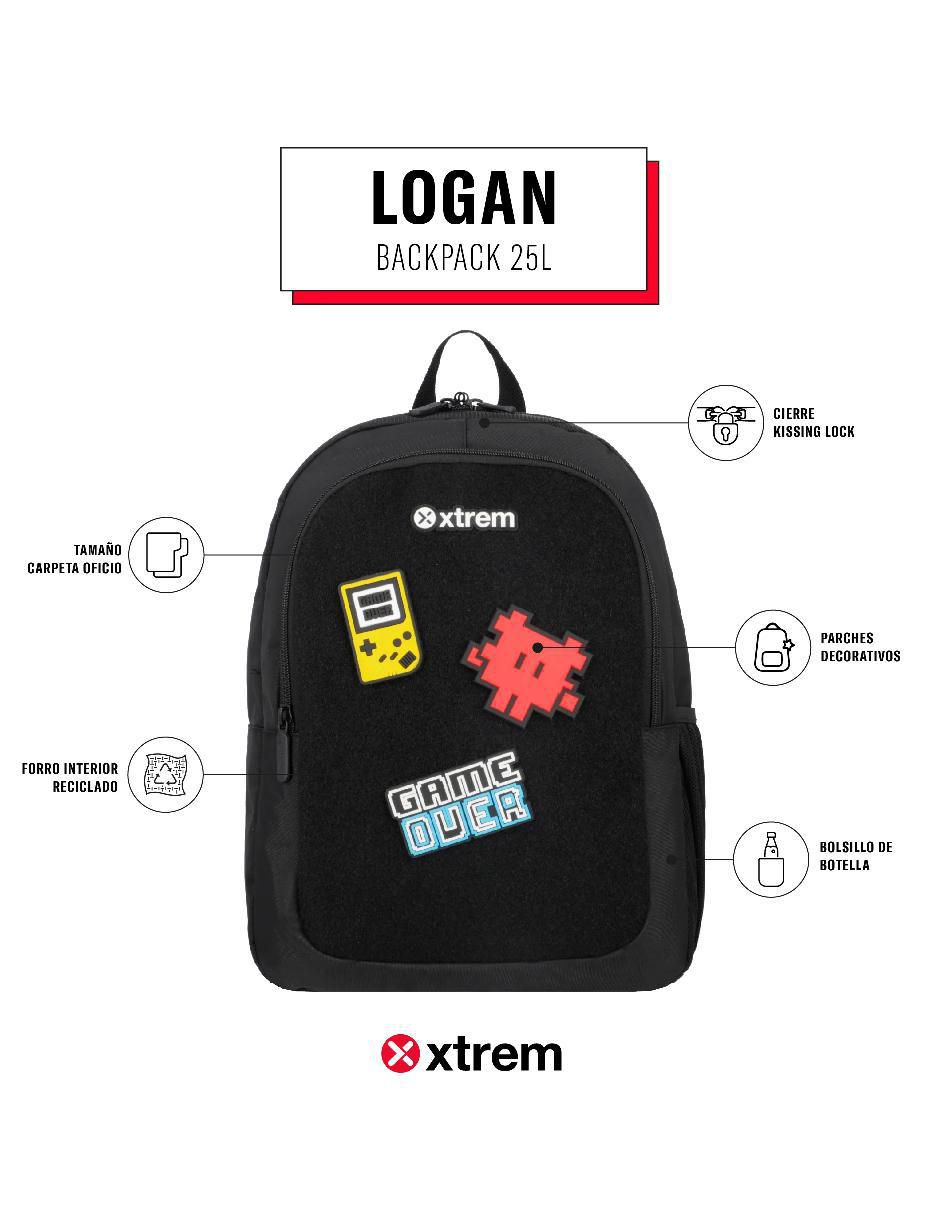 Mochila escolar estudiantes Logan 5xt unisex 3