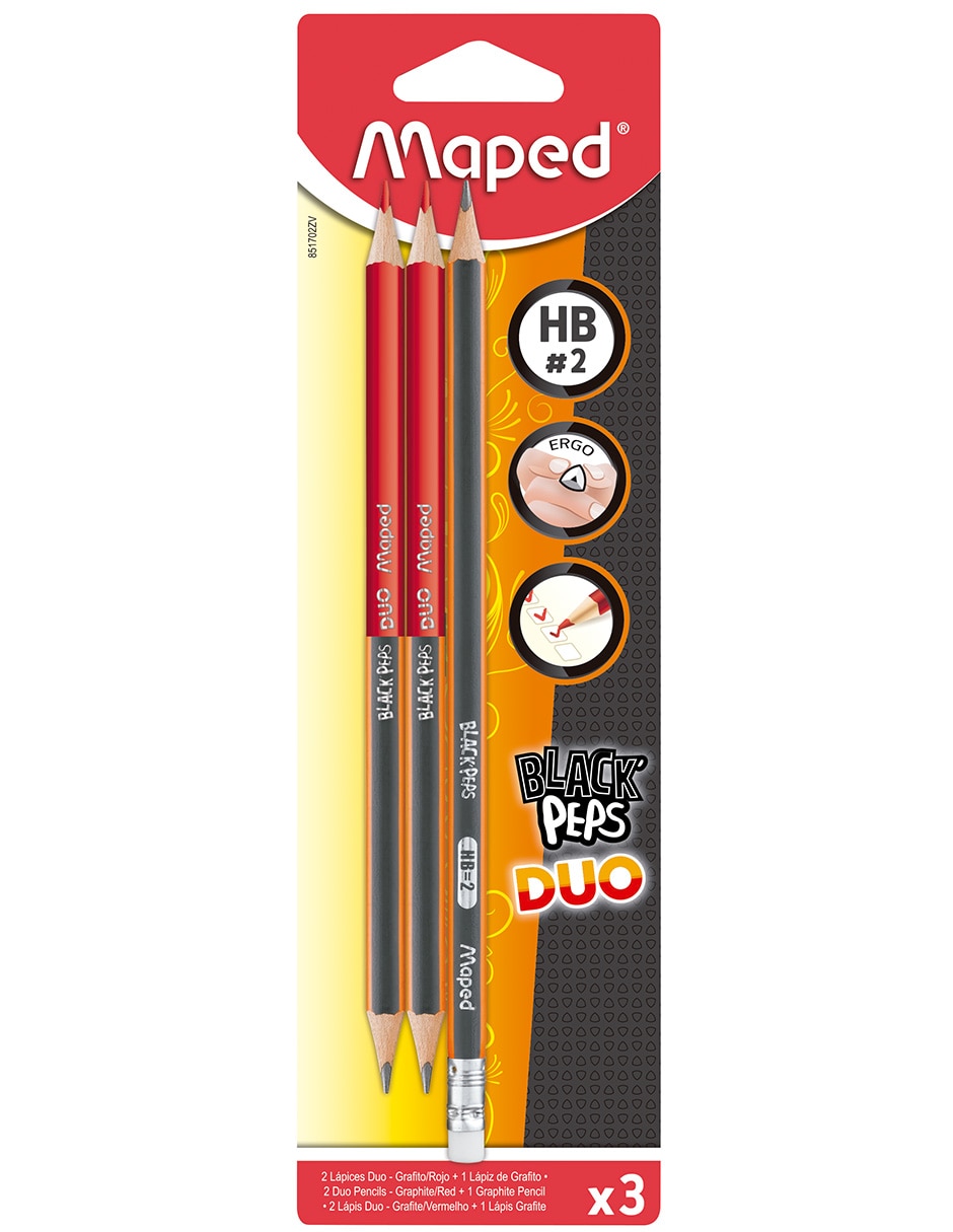 Lápices de color Blackpeps triangular HB 3 piezas