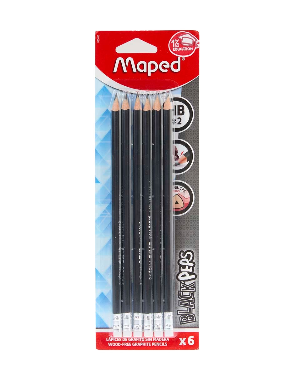 Set lápiz Blackpeps triangular HB 6 piezas