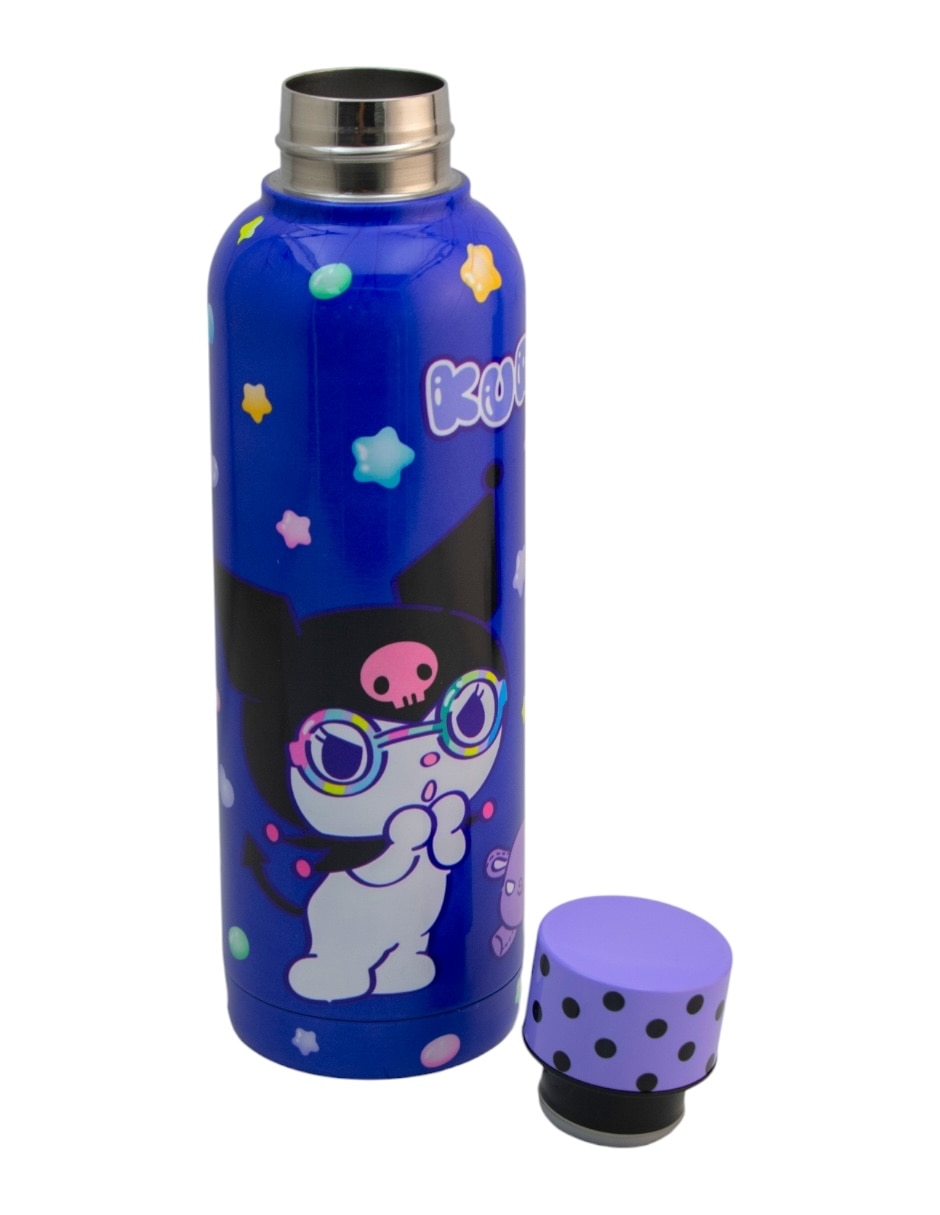 Termo de acero inoxidable Kuromi con tapa rosca 500 ml 5