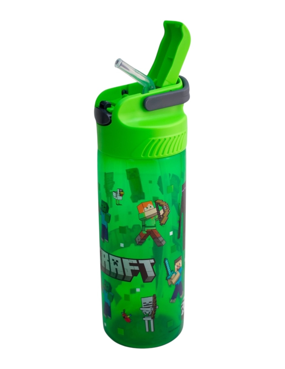 Botella de agua Minecraft con tapa rosca 600 ml