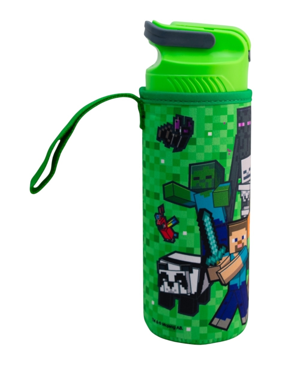 Botella de agua Minecraft con tapa rosca 600 ml 5
