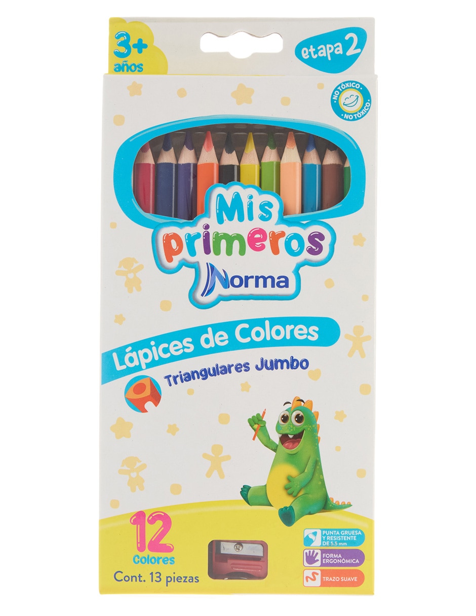 Lápices de color Mis Primeros Norma triangular 13 piezas