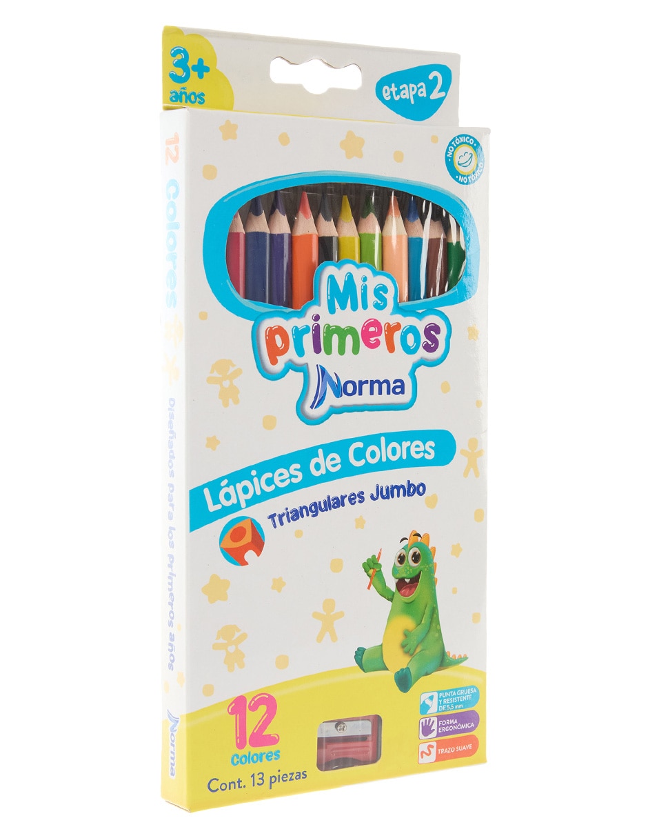 Lápices de color Mis Primeros Norma triangular 13 piezas 2