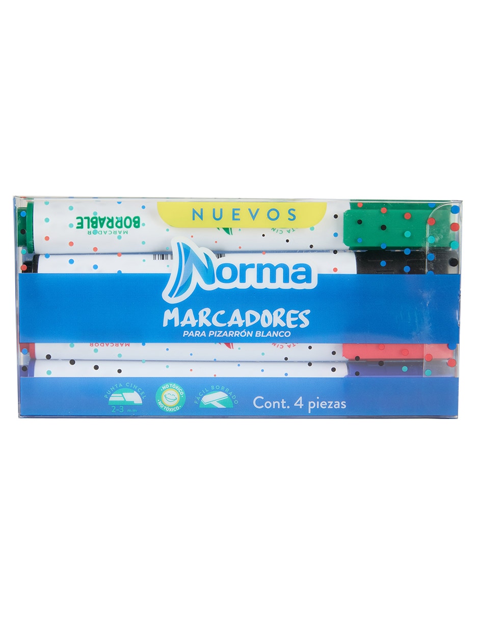 Marcador base agua 4 piezas