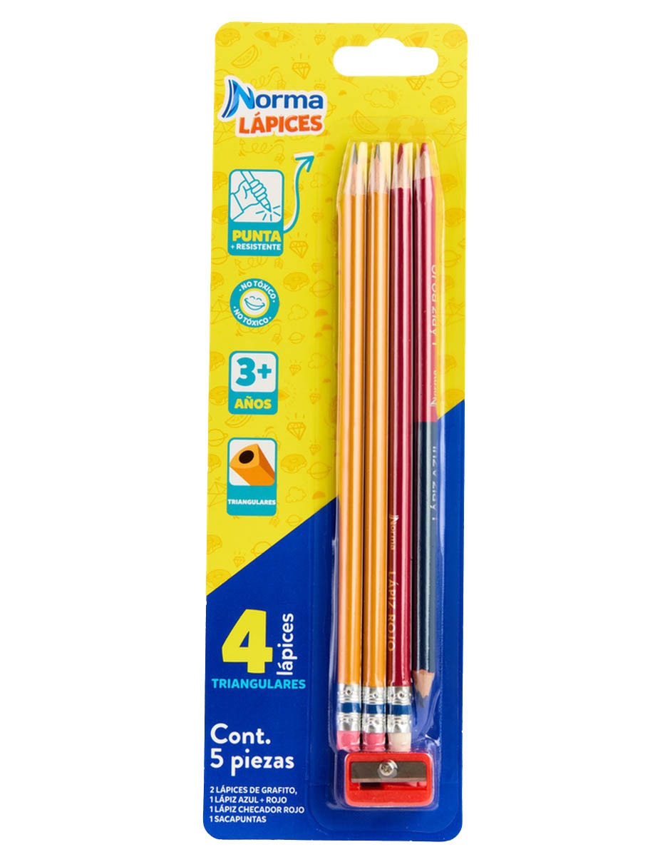 Set lápiz triangular HB 5 piezas