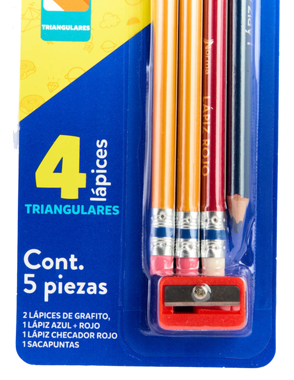 Set lápiz triangular HB 5 piezas 2