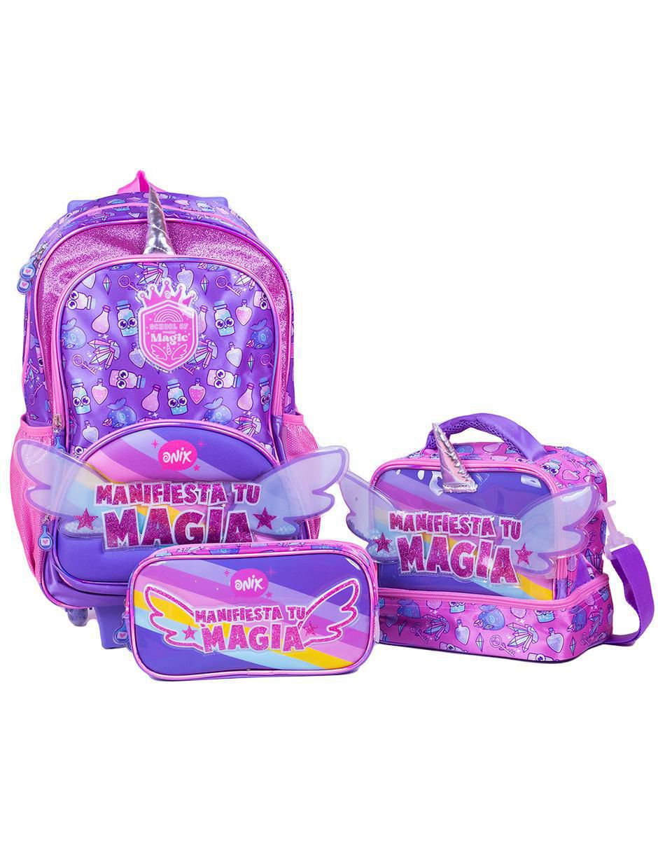 Set mochila escolar Onix Onix Manifiesta tu magia para niña