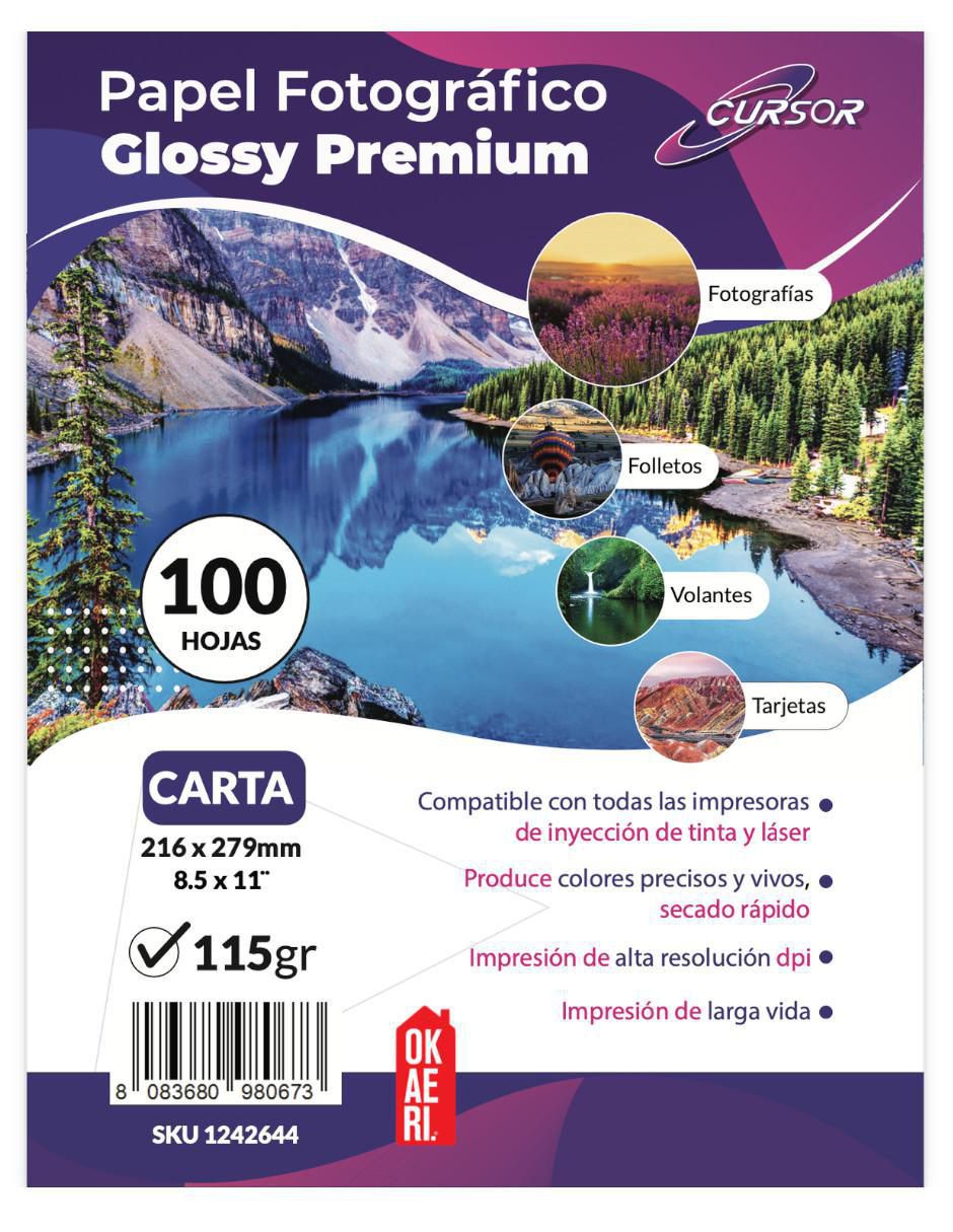 Papel fotográfico carta 120 g