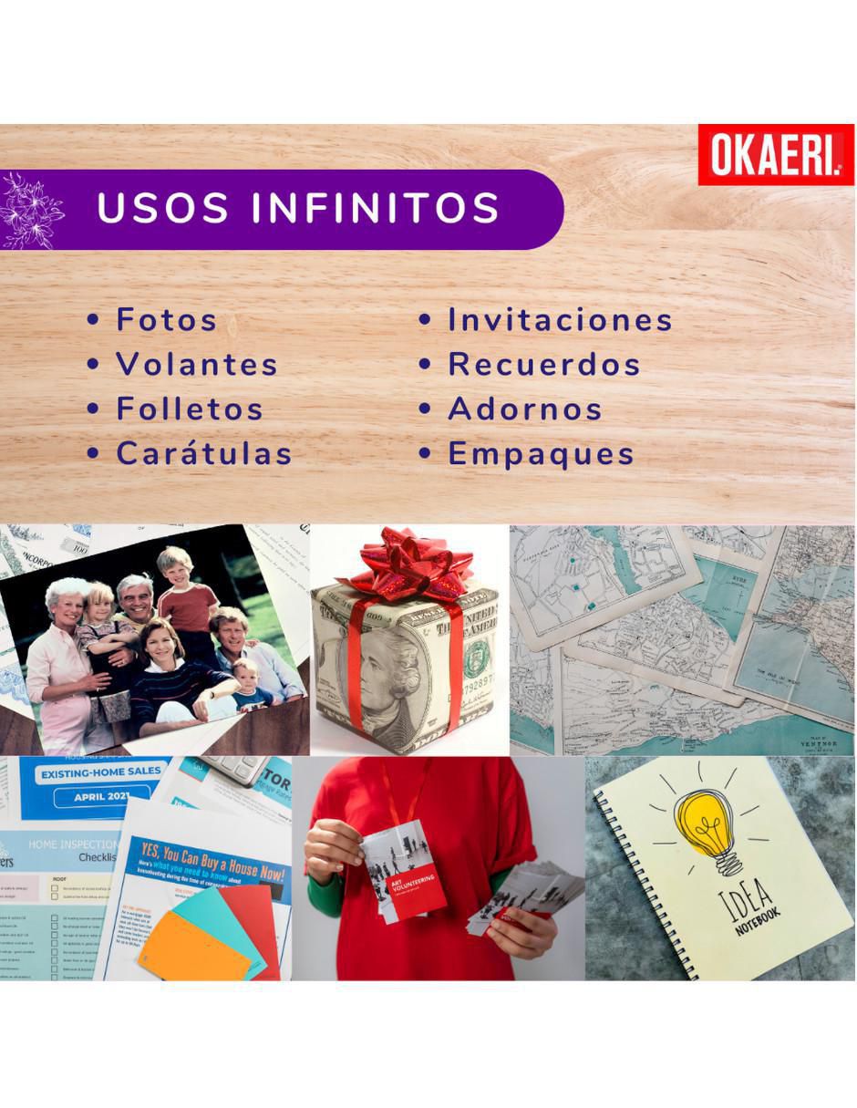 Papel fotográfico carta 120 g 2