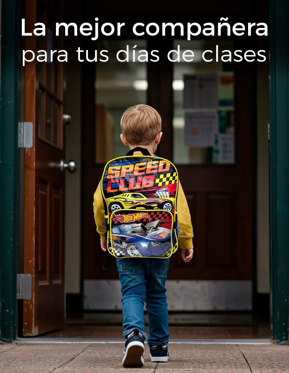 Set mochila escolar Hot Wheels Speed Club para niño 5