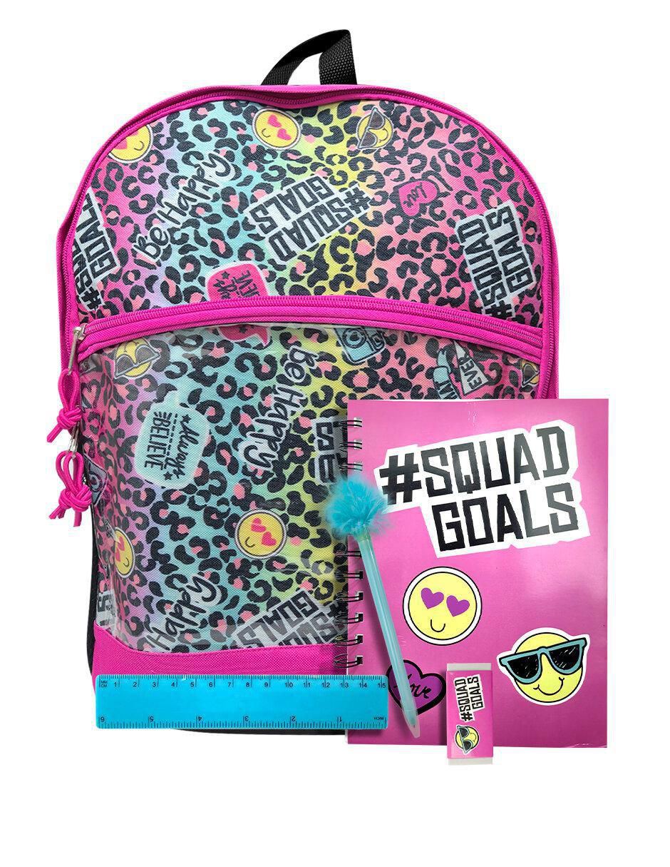 Set mochila escolar Emoji para niña