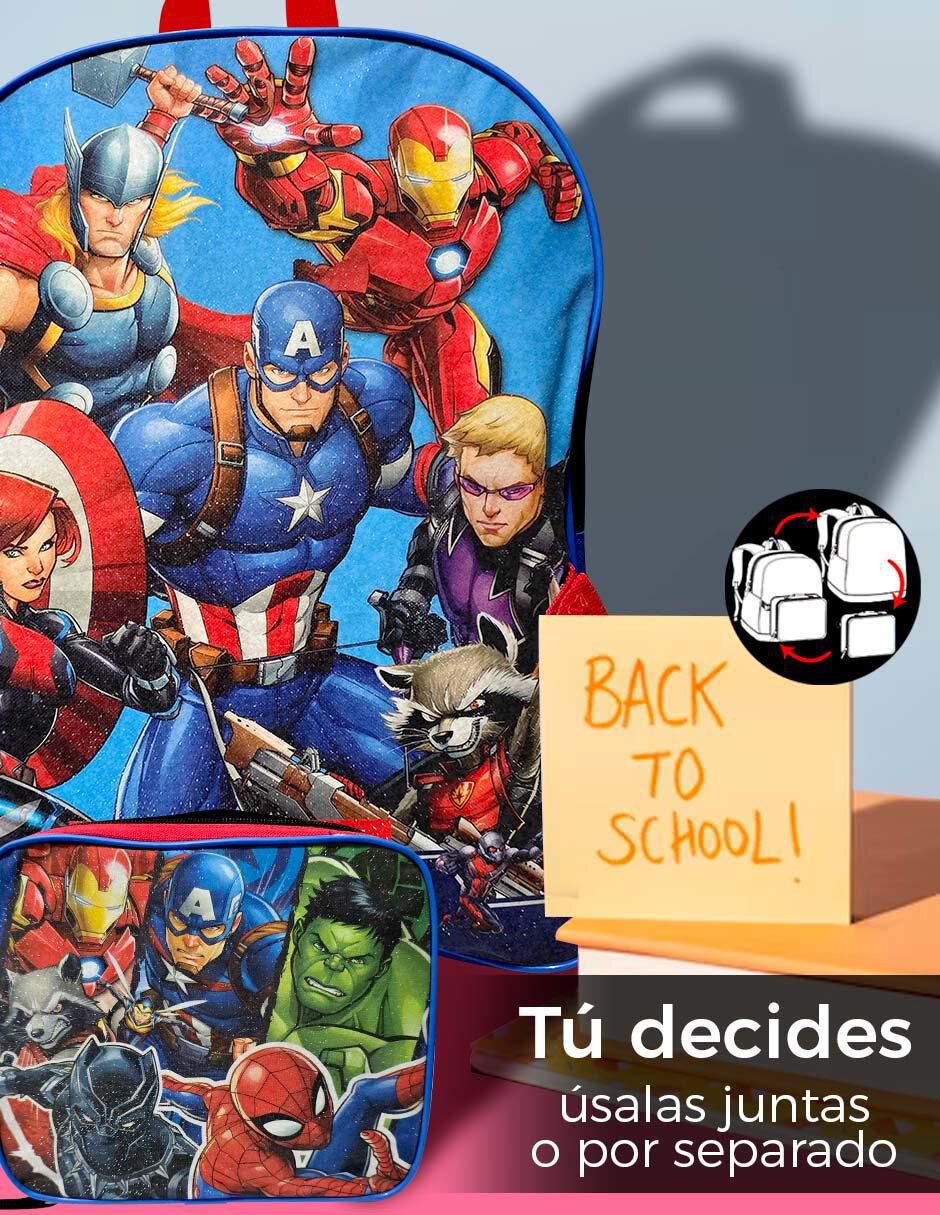 Set mochila escolar Avengers para niño 3