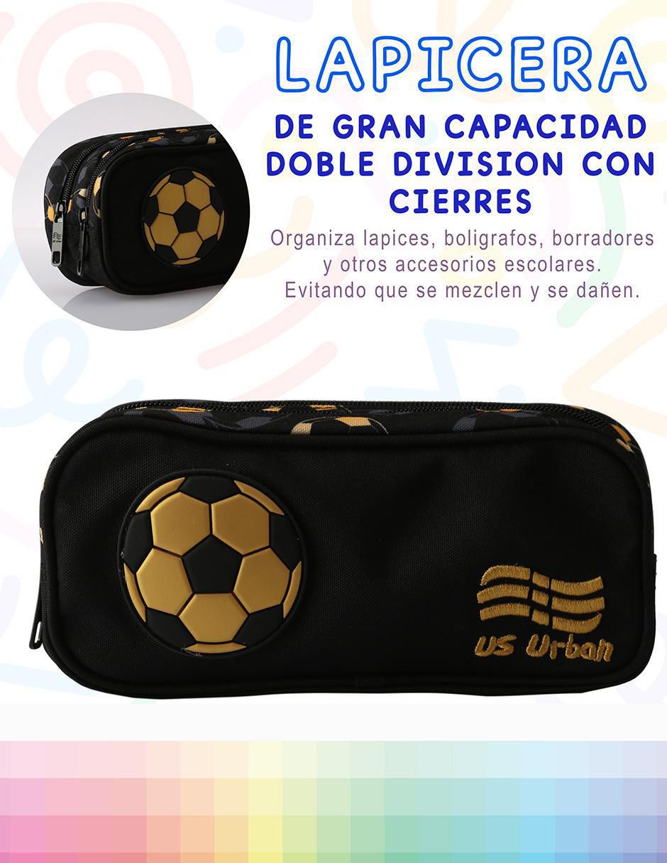 Set mochila escolar Soccer Balón Dorado para niño 6
