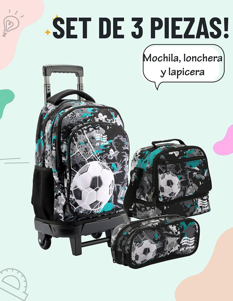 Set mochila escolar Balón de Futbol para niño 3