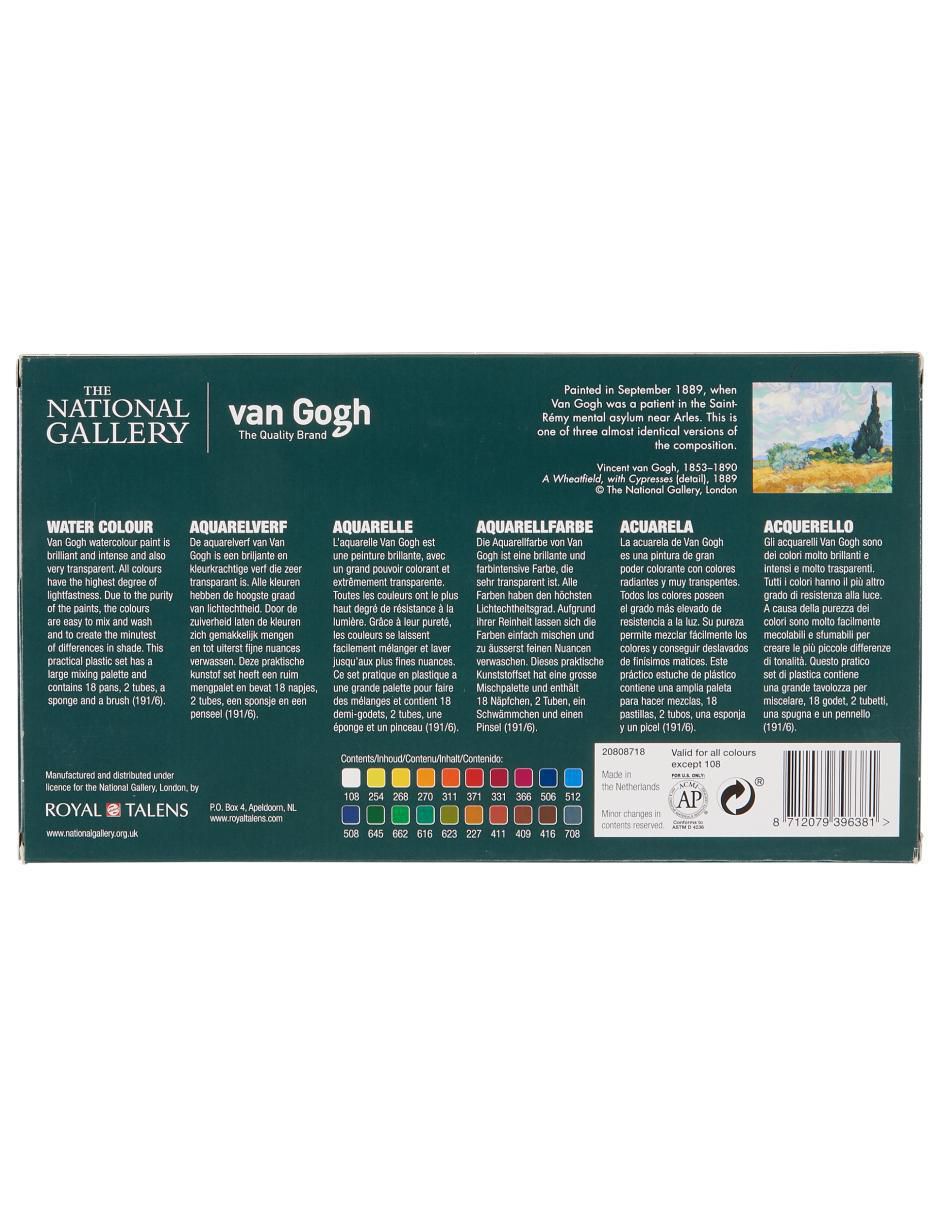 Acuarela Van Gogh 18 piezas 2