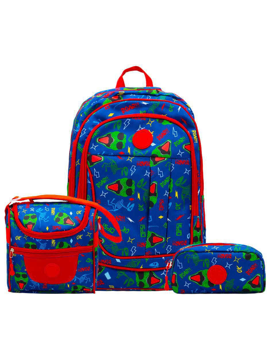 Set mochila escolar back to school para niño