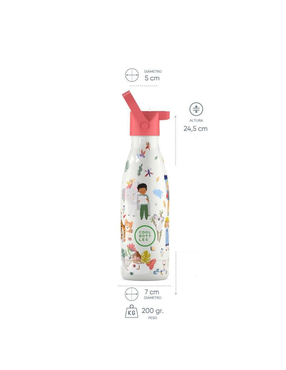 Termo de acero inoxidable Kids con tapa rosca 350 ml 6