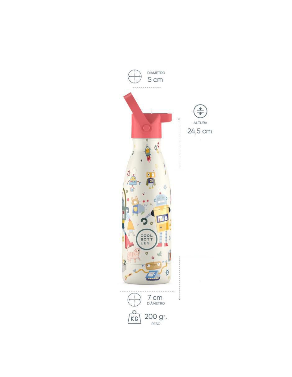 Termo de acero inoxidable Kids con tapa rosca 350 ml 6