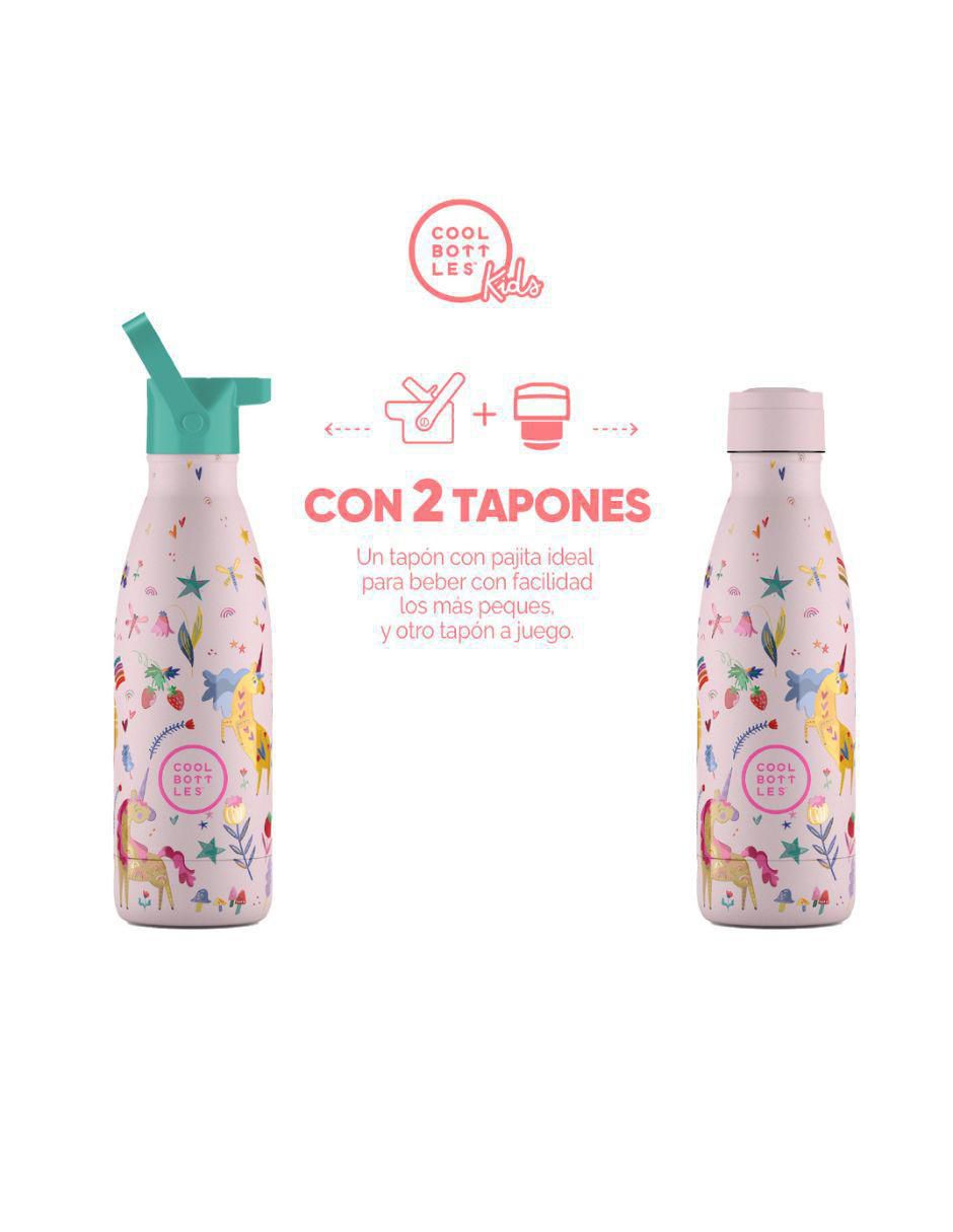 Termo de acero inoxidable Kids Unicornios Divertidos con tapa rosca 350 ml 2