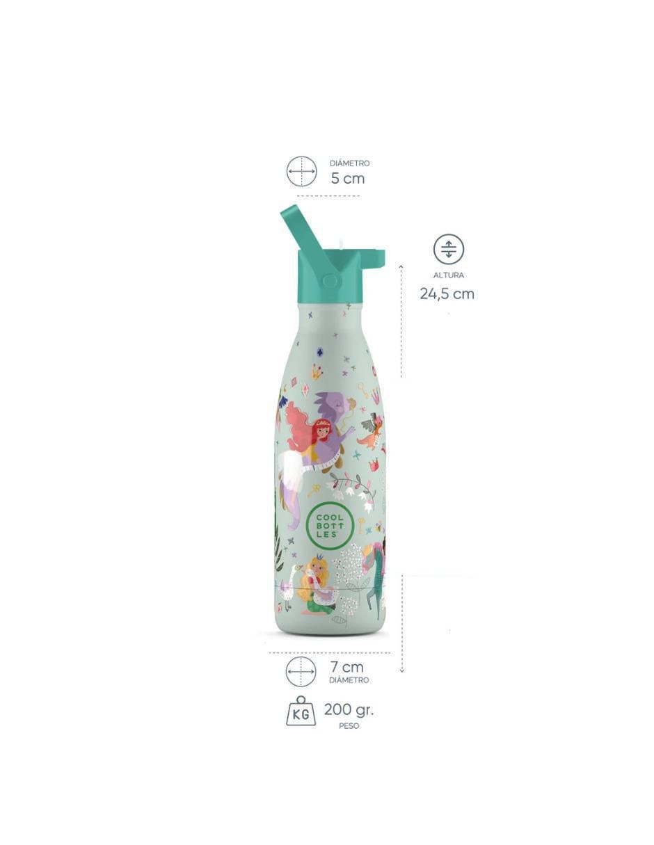 Termo de acero inoxidable Kids Reino de princesa con tapa rosca 350 ml 6