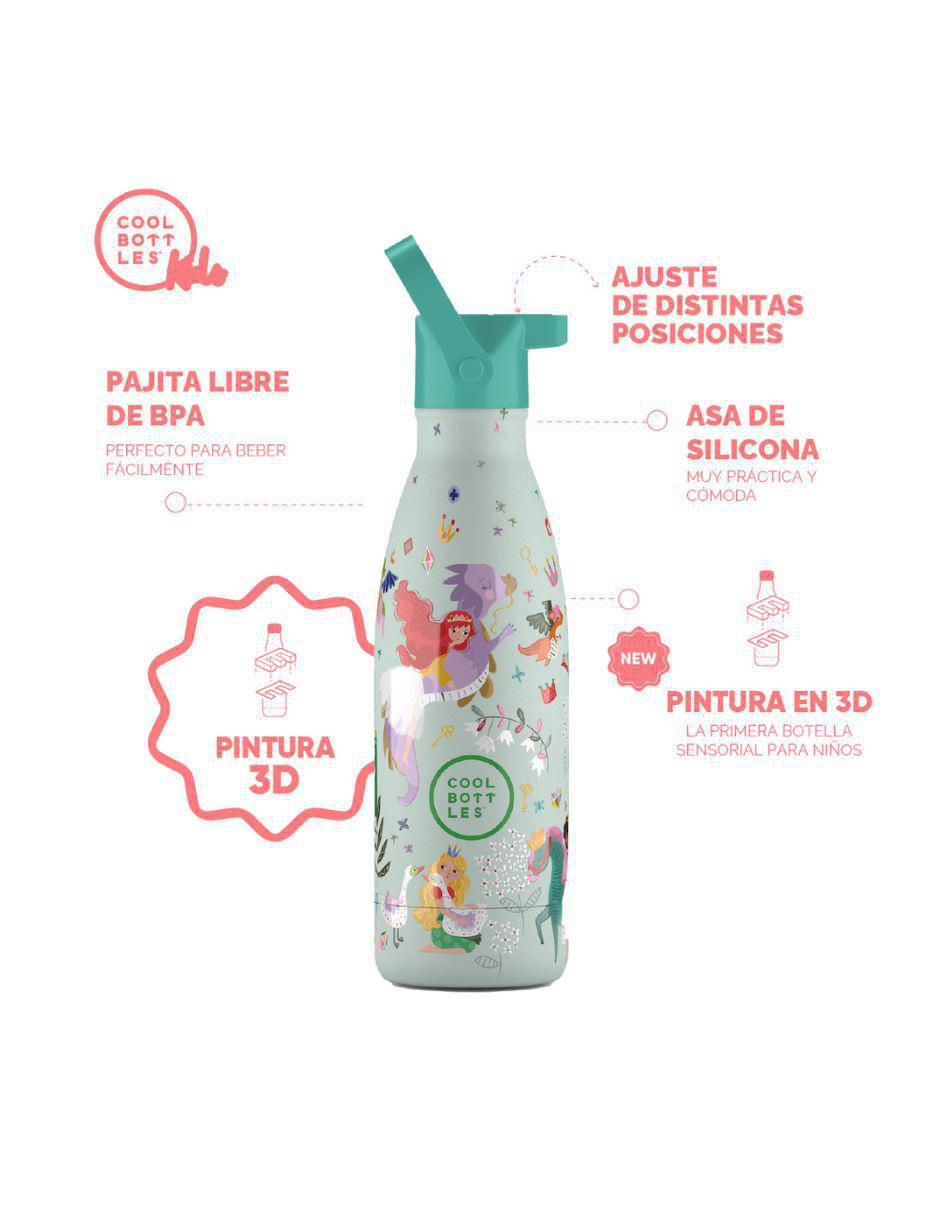 Termo de acero inoxidable Kids Reino de princesa con tapa rosca 350 ml 3