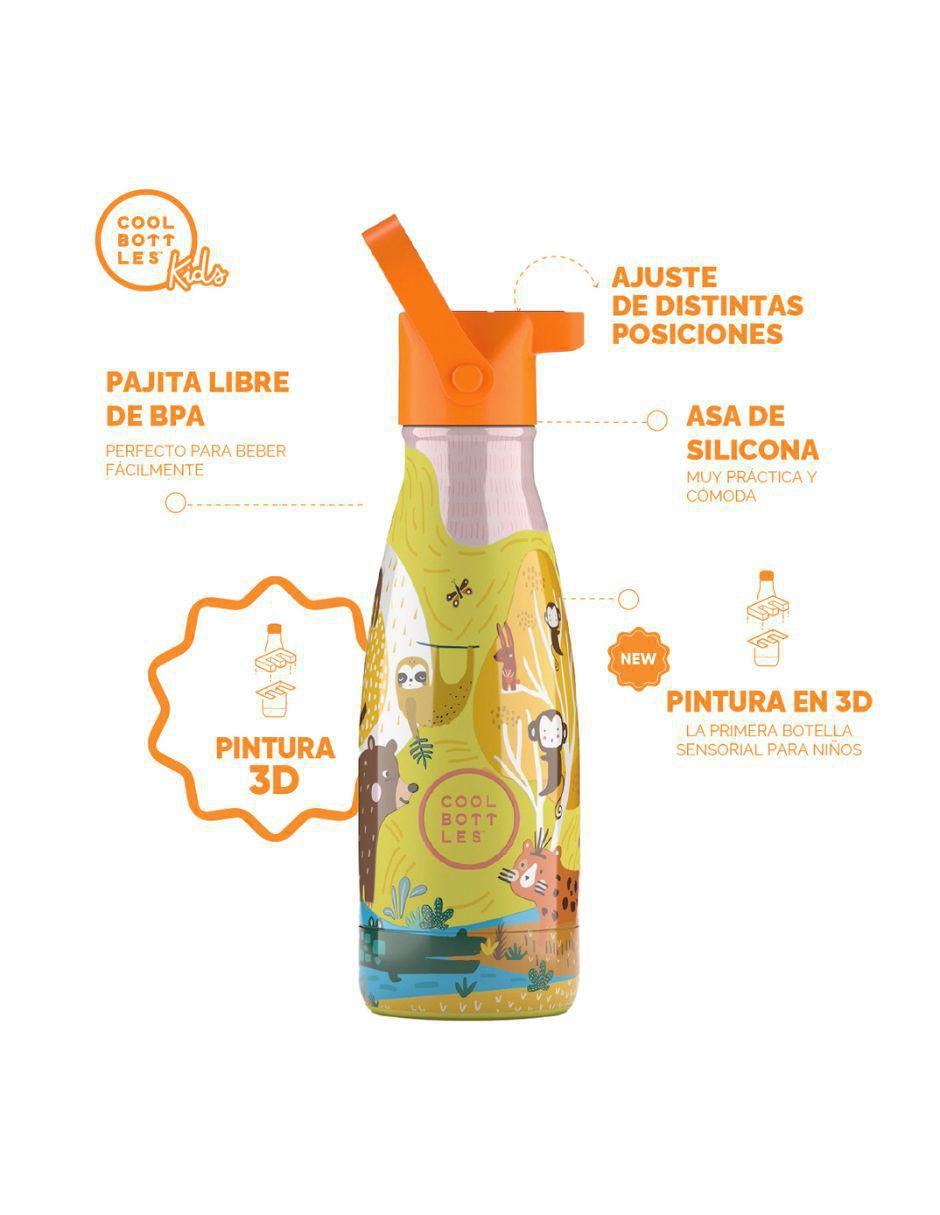 Termo de acero inoxidable Kids Jungle Park con tapa rosca 260 ml 3