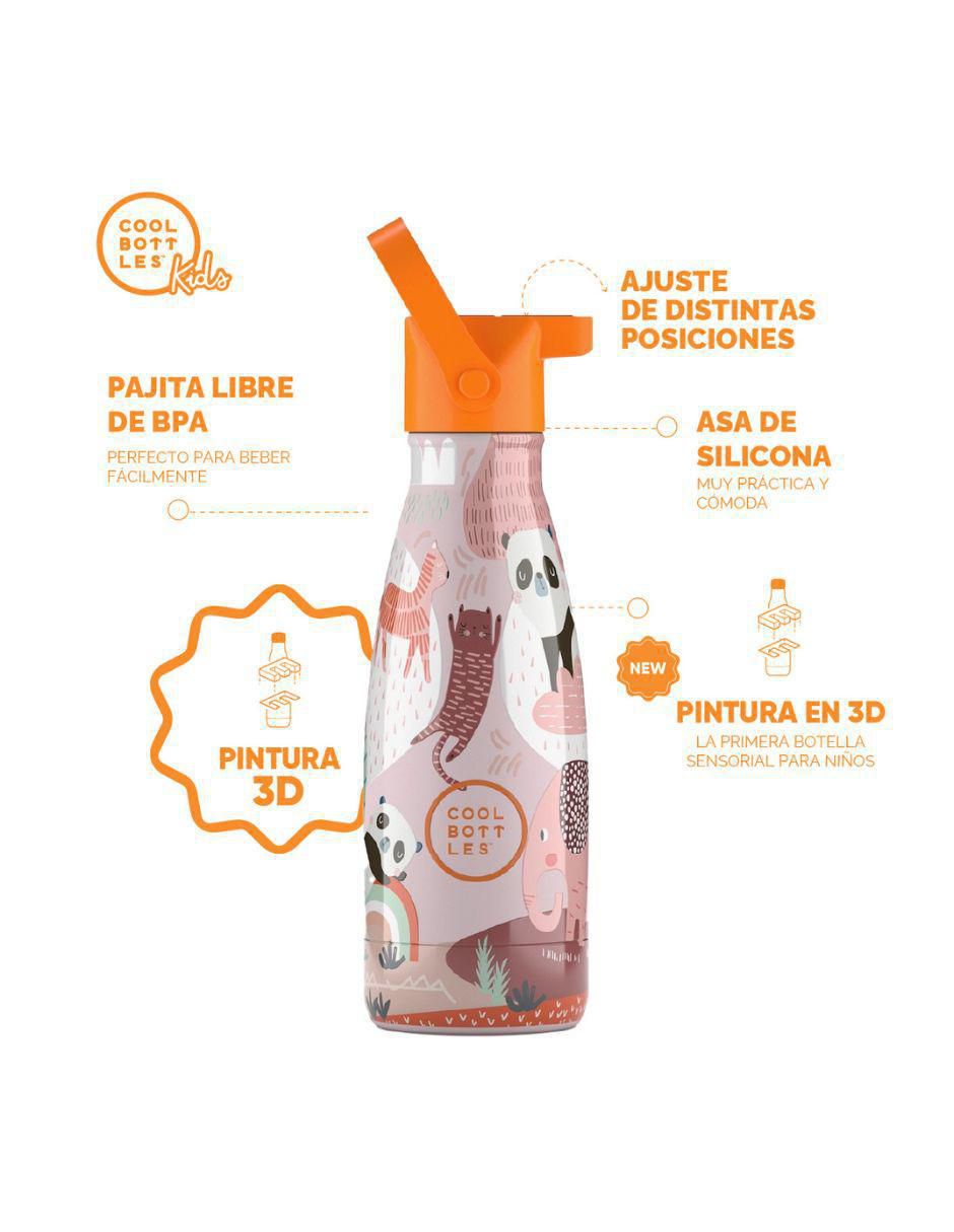 Termo de acero inoxidable Kids Panda Gang con tapa rosca 260 ml 3