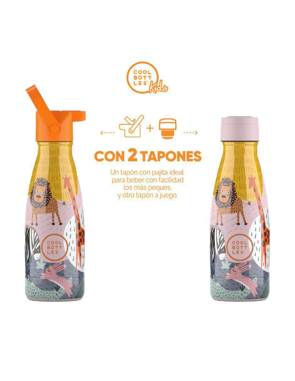 Termo de acero inoxidable Kids Savannah Kingdom con tapa rosca 260 ml 2