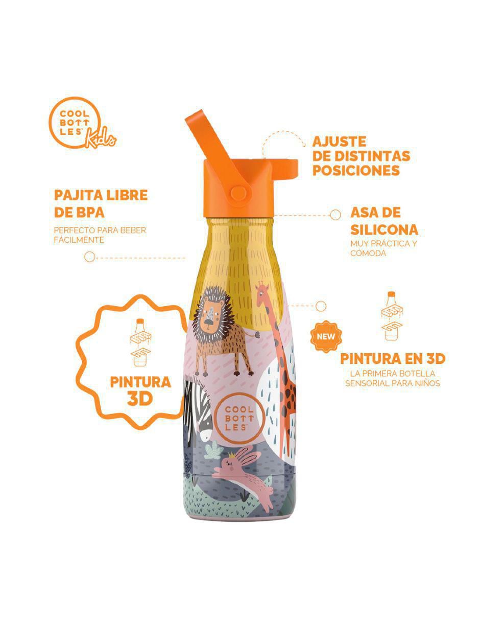 Termo de acero inoxidable Kids Savannah Kingdom con tapa rosca 260 ml 3