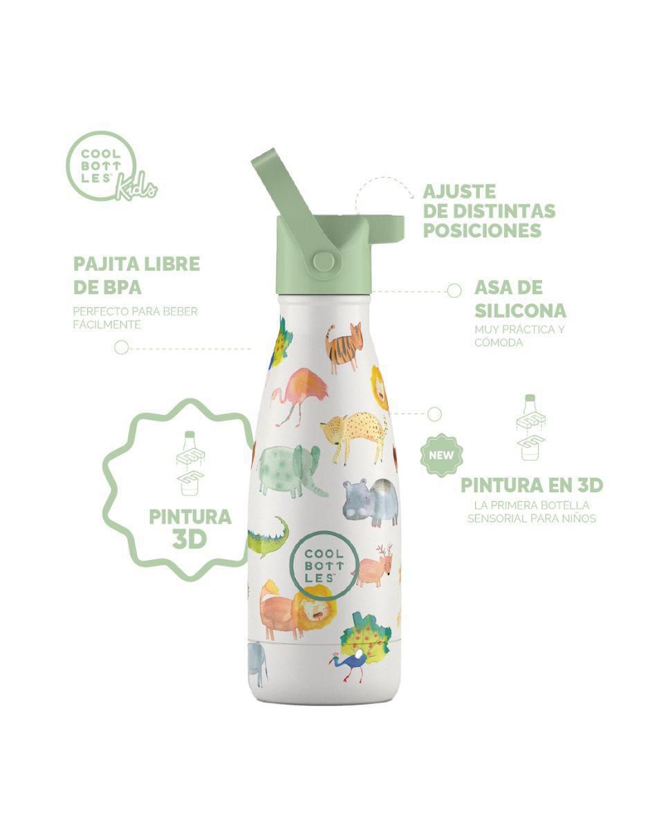 Termo de acero inoxidable Kids african safari con tapa rosca 260 ml 3