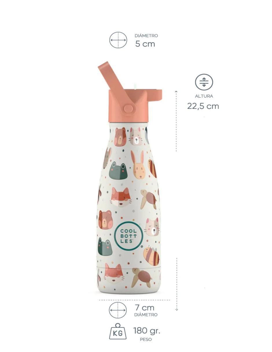 Termo de acero inoxidable Kids pet lover con tapa rosca 260 ml 6