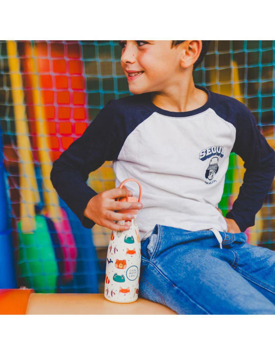 Termo de acero inoxidable Kids pet lover con tapa rosca 260 ml 5