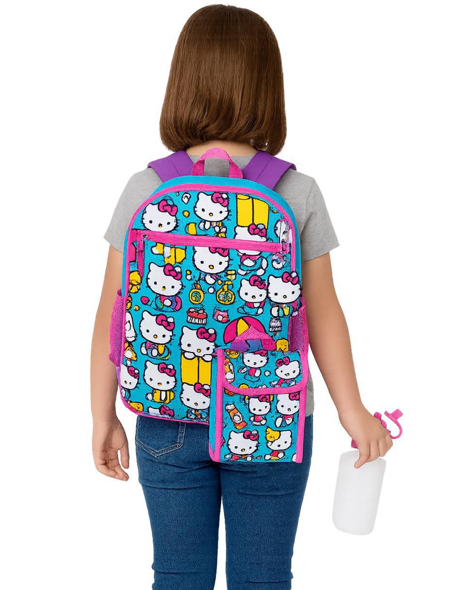 Set mochila escolar Hello Kitty Tatys Fashion impermeable para