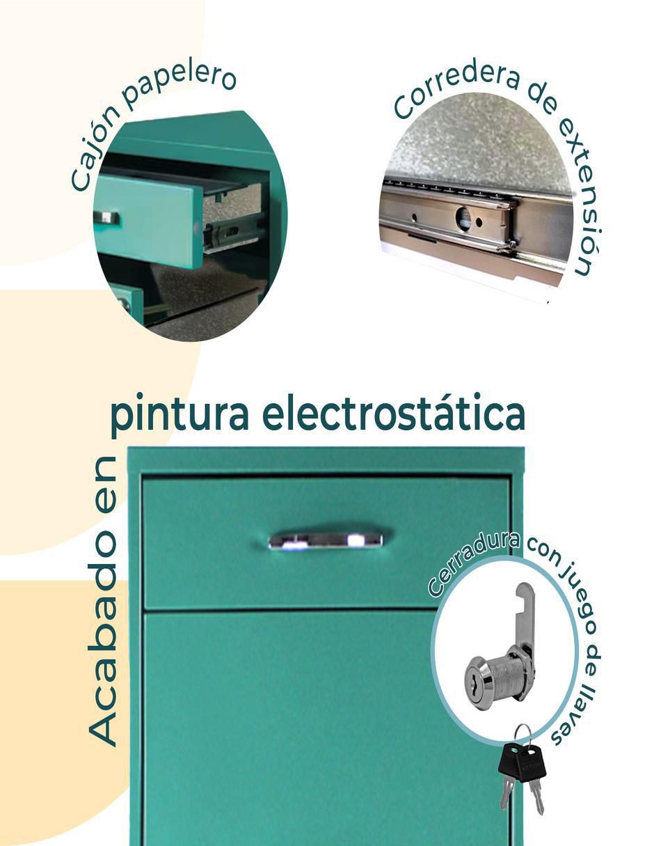 Archivero de metalico ped 2+1 24421 7