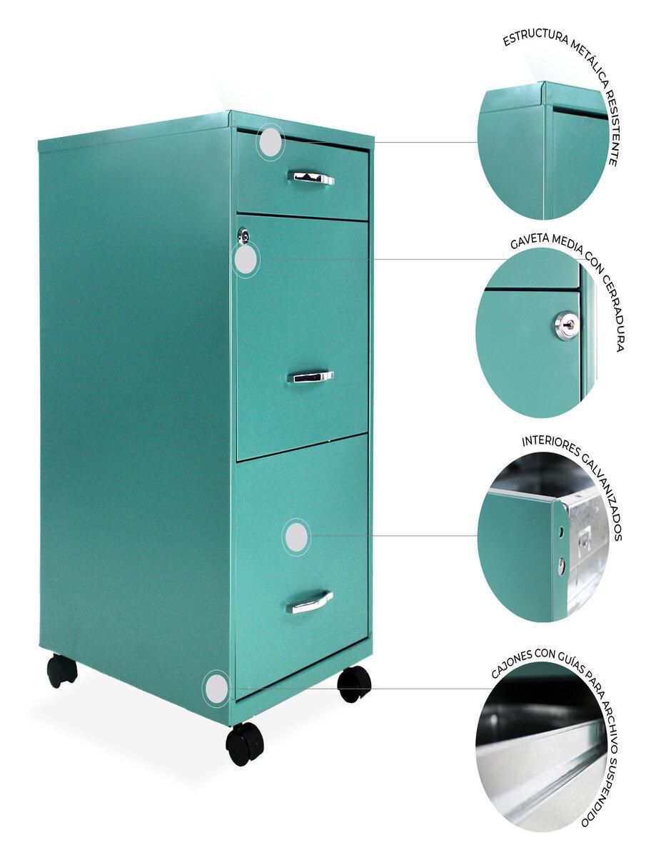 Archivero de metalico ped 2+1 24421 8