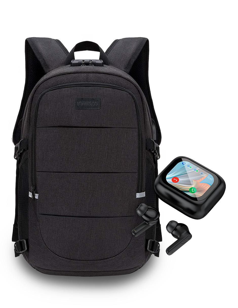 Set mochila antirrobo impermeable para hombre