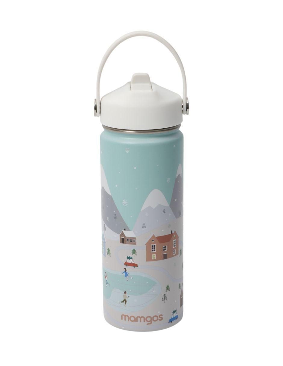 Termo navideño de acero inoxidable con tapa rosca 530 ml