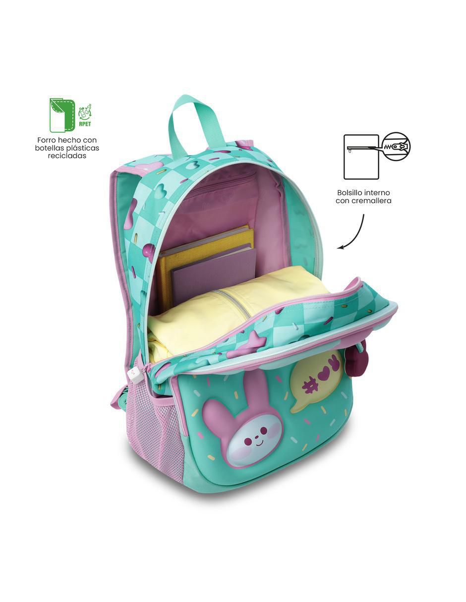 Mochila escolar Bunny Pump para niña 4