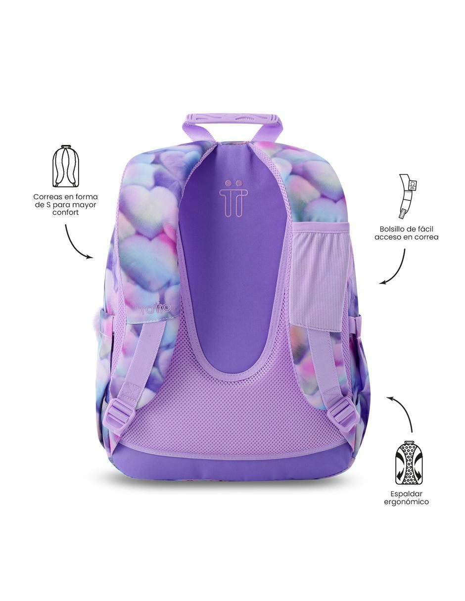 Mochila escolar acuarela impermeable para niña 3