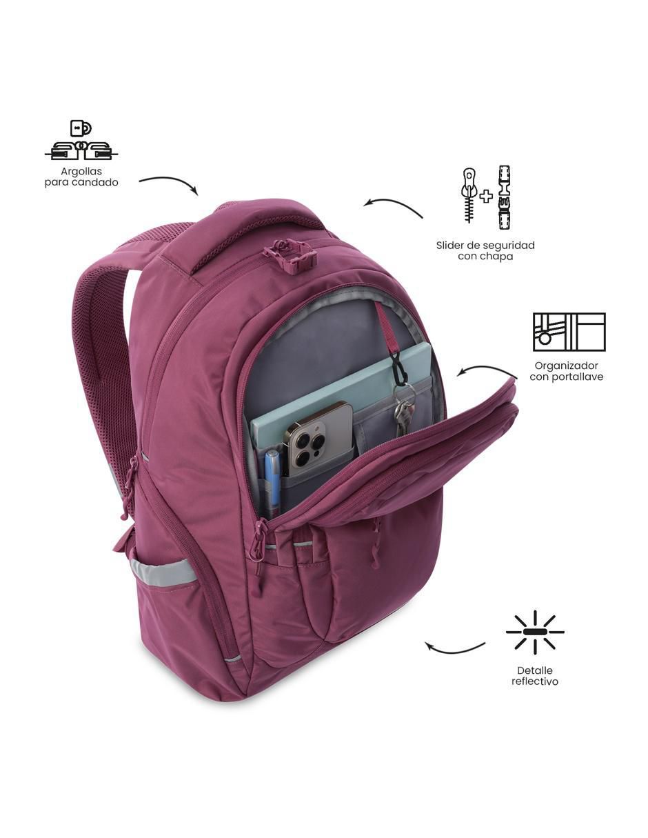 Mochila con portalaptop eufrates impermeable para mujer 5