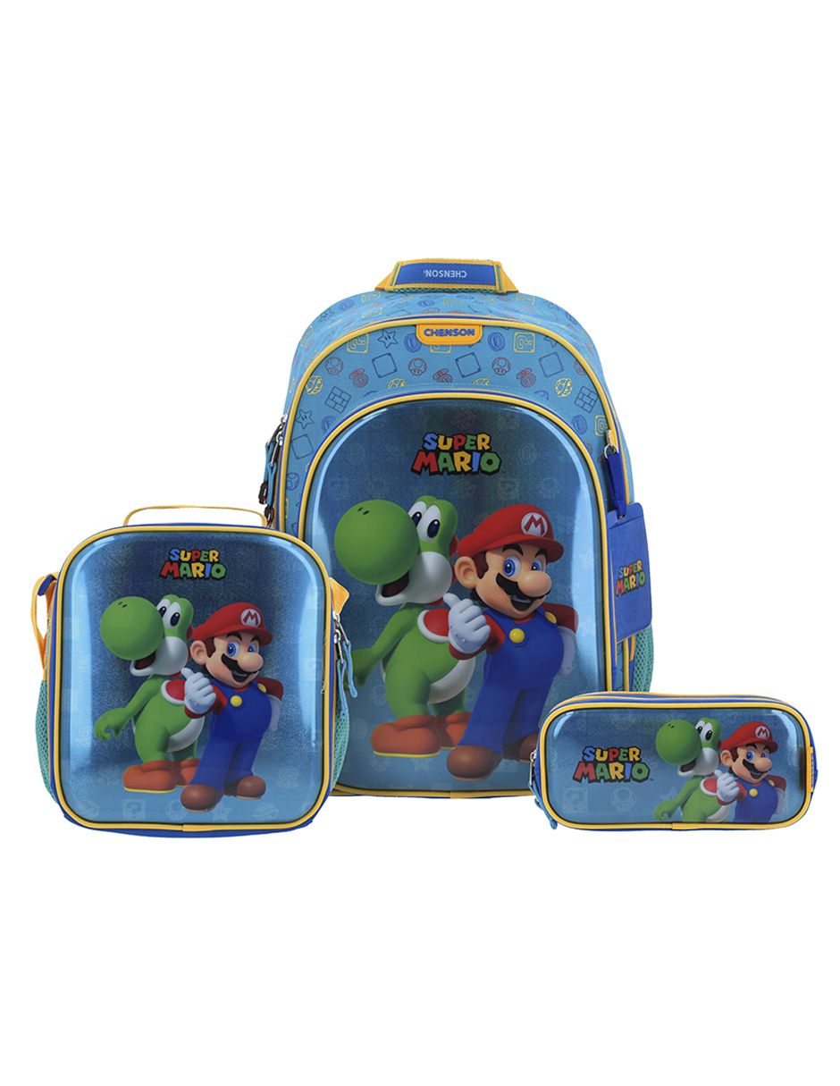Set mochila escolar Super Mario Bros Shiyo